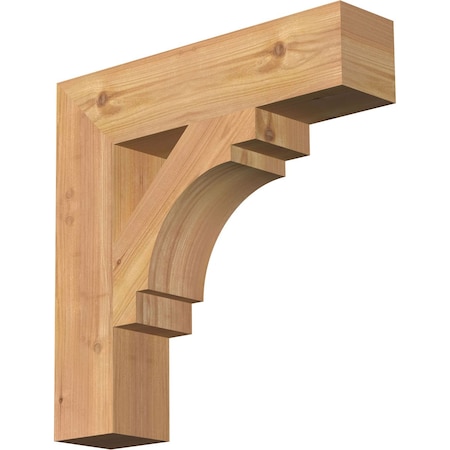 Ekena Millwork Merced Block Smooth Bracket, Western Red Cedar, 3 1/2"W x 16"D x 16"H BKT04X16X16MRC05SWR